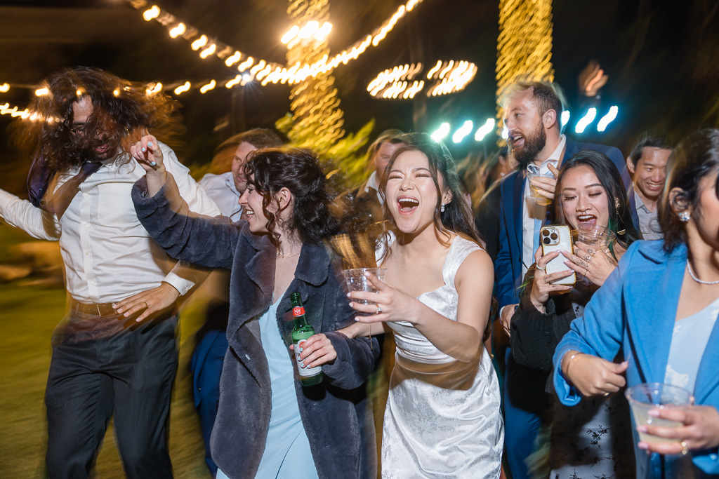 wedding reception shutter drag photo