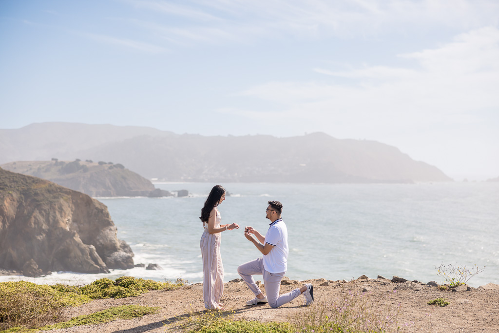 surprise proposal at Mori Point in Pacifica