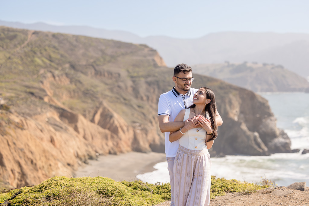 Mori Point afternoon sunny engagement photos