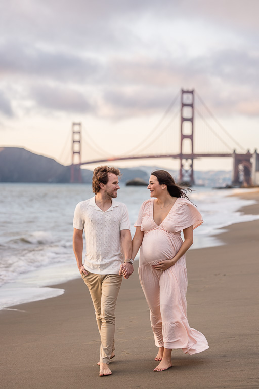 dreamy Baker Beach maternity photo shoot