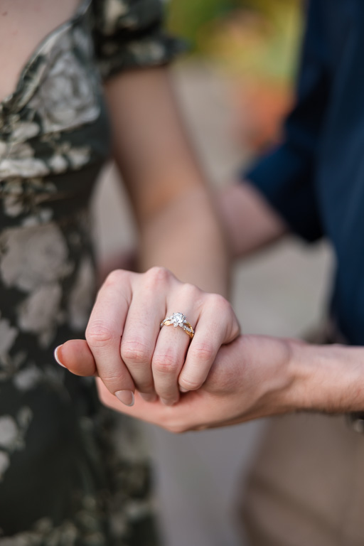 showing off a unique ring design