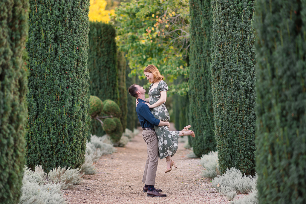 Filoli Gardens summertime engagement photo shoot