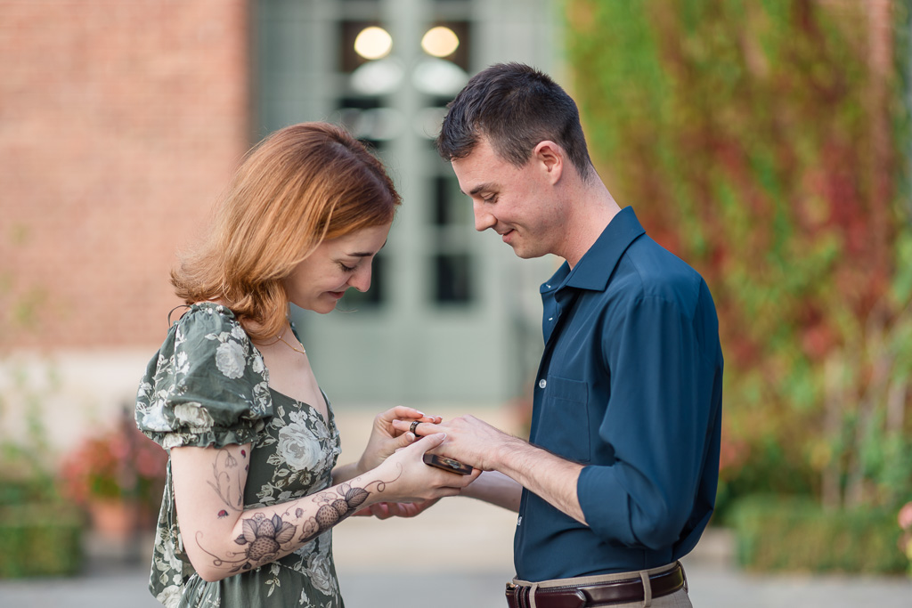 putting on the ring