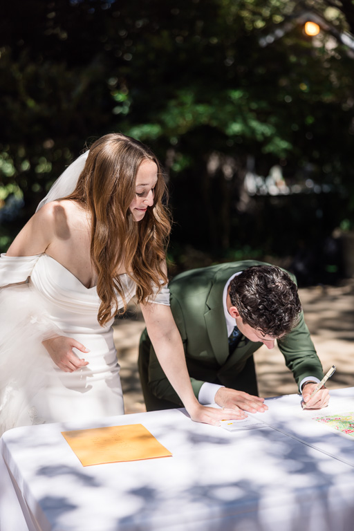 signing the ketubah