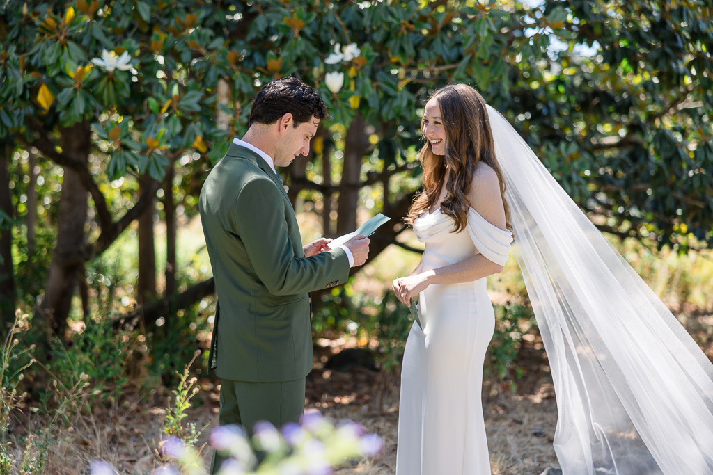 private vows between bride and groom without others around