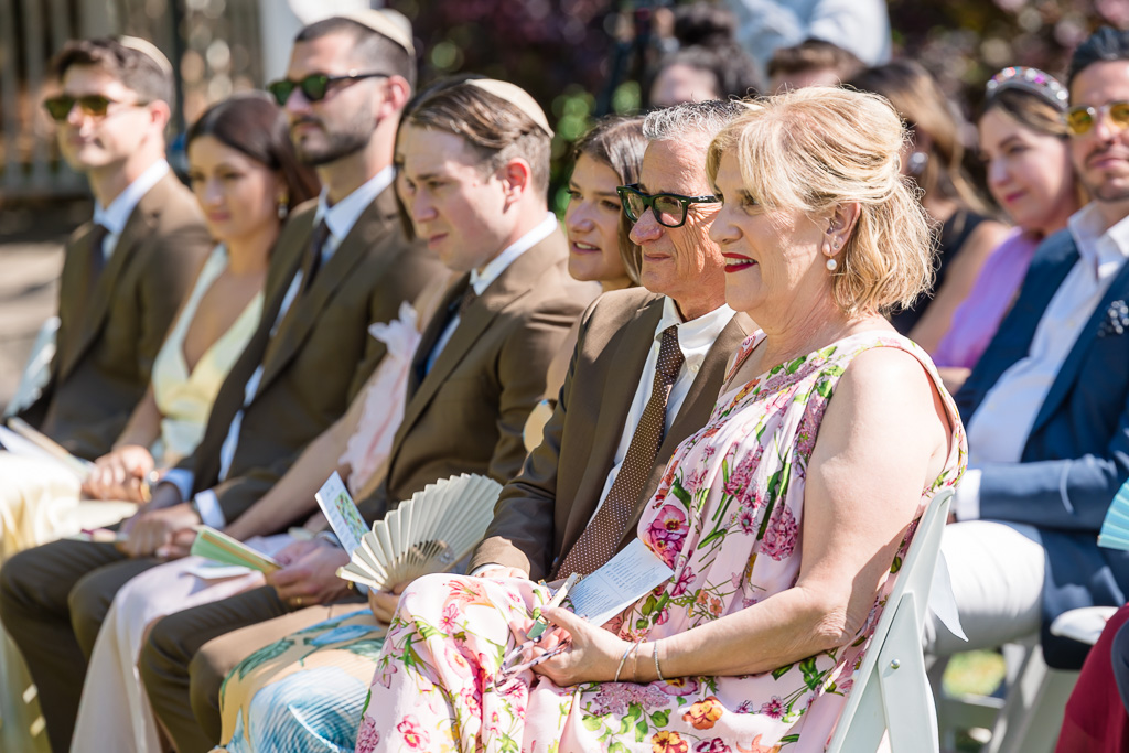groom's side of the family during ceremony