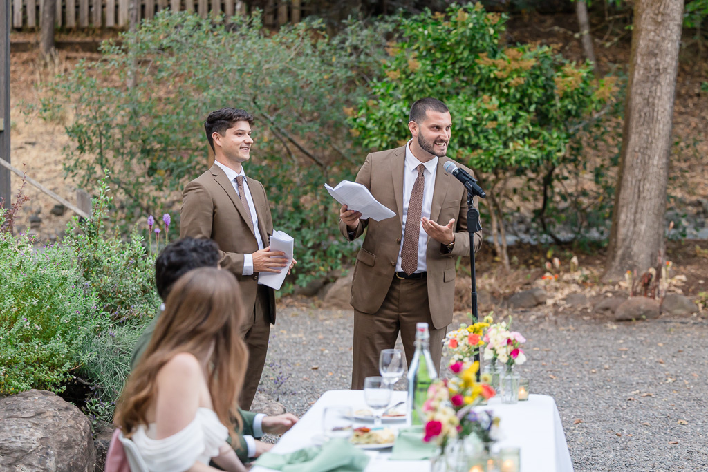 groomsmen giving a joint speech