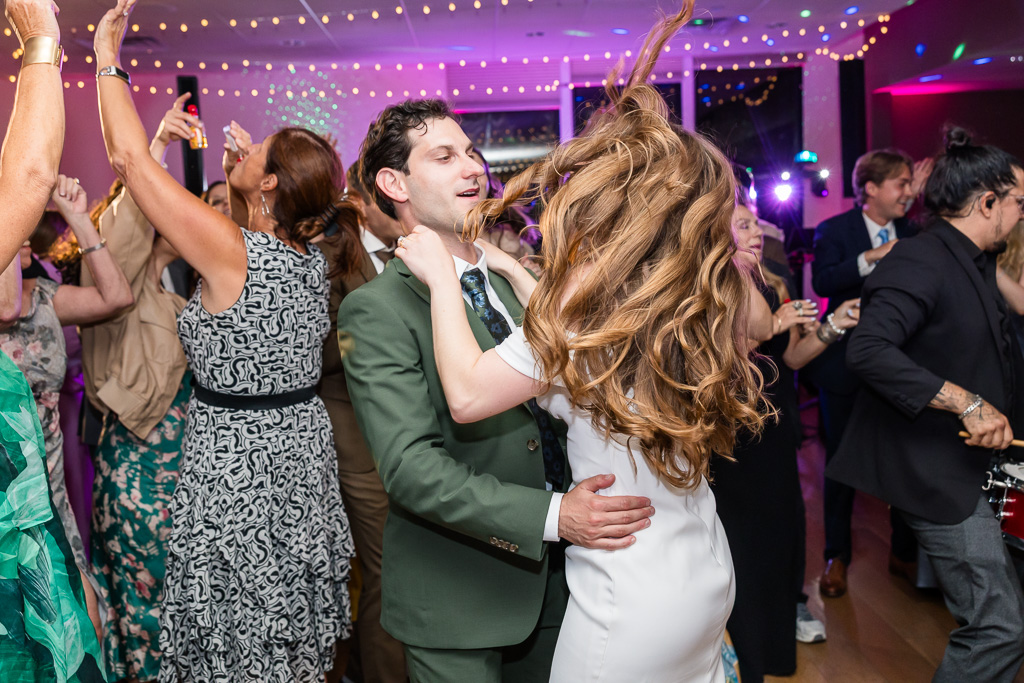 bride and groom dancing the night away