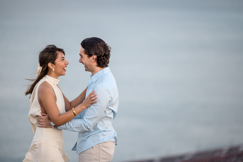 a close-up of the candid reaction to engagement proposal