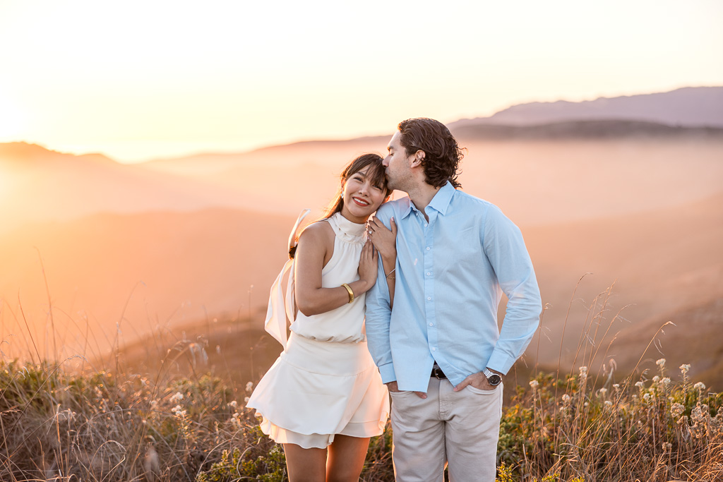 Marin Headlands sunset engagement photos
