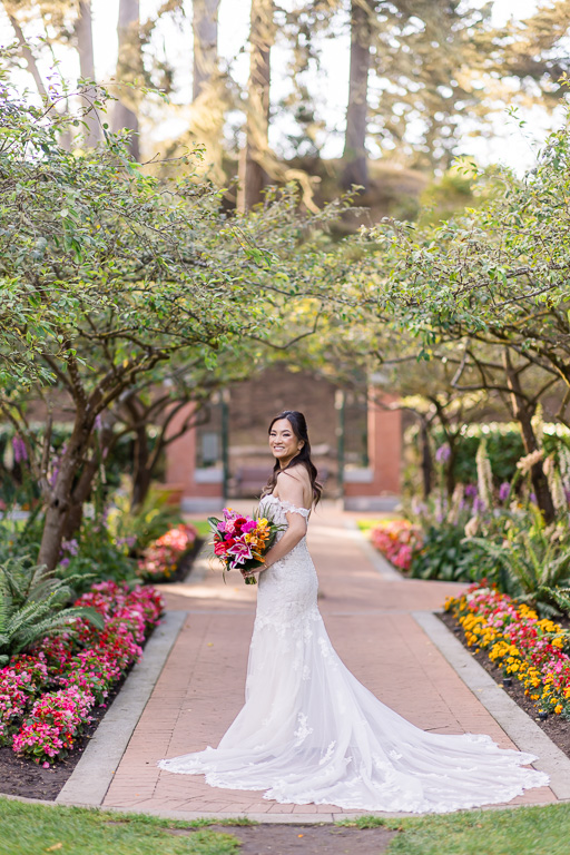 bridal solo photo in Golden Gate Park