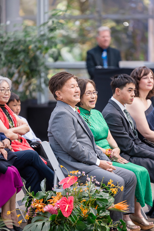 parents of the bride at the ceremony