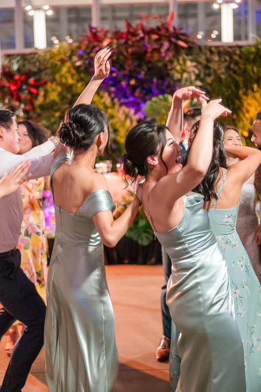 bridesmaids enjoying the party
