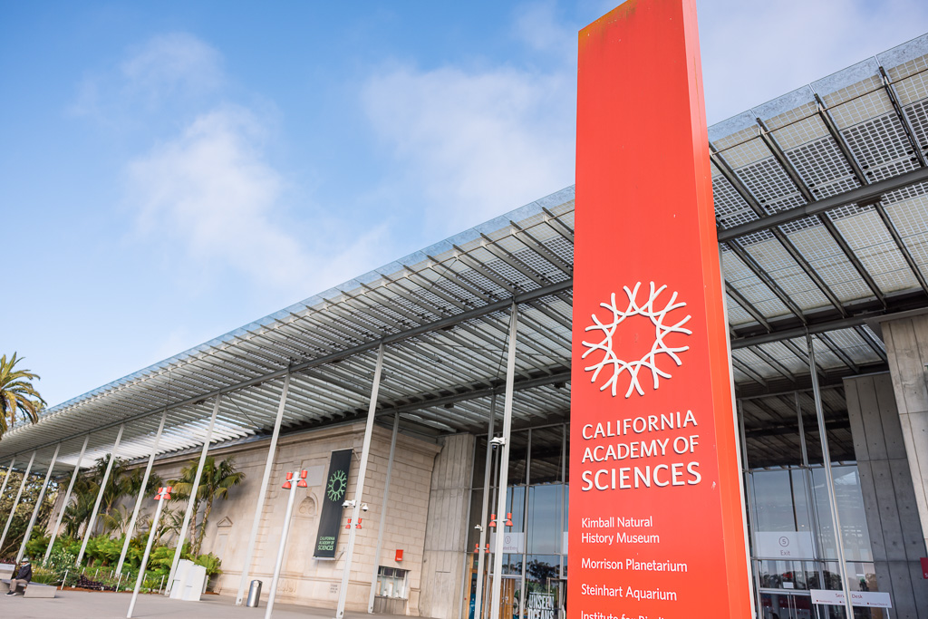 California Academy of Sciences wedding venue main entrance