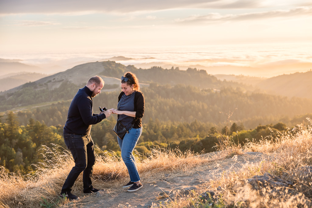 getting up to put the ring on