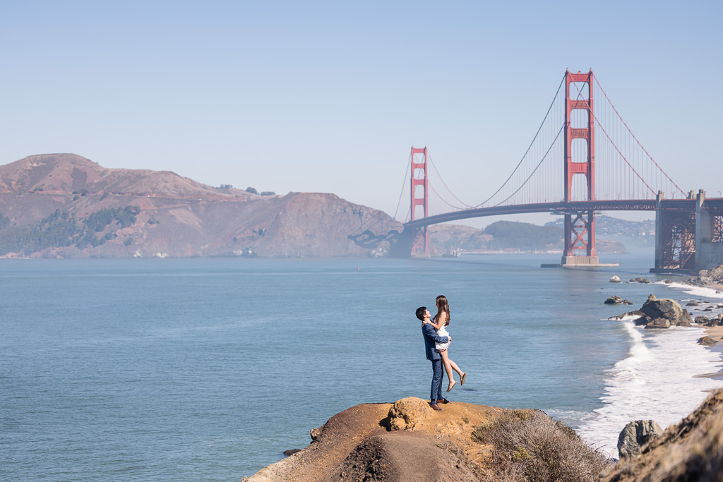 epic location for a lift-up post-wedding photo