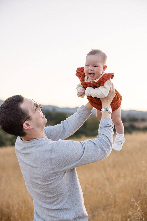 playful and fun baby photos with dad