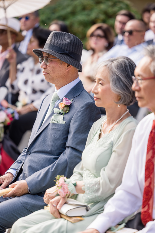 parents of the bride in the ceremony audience