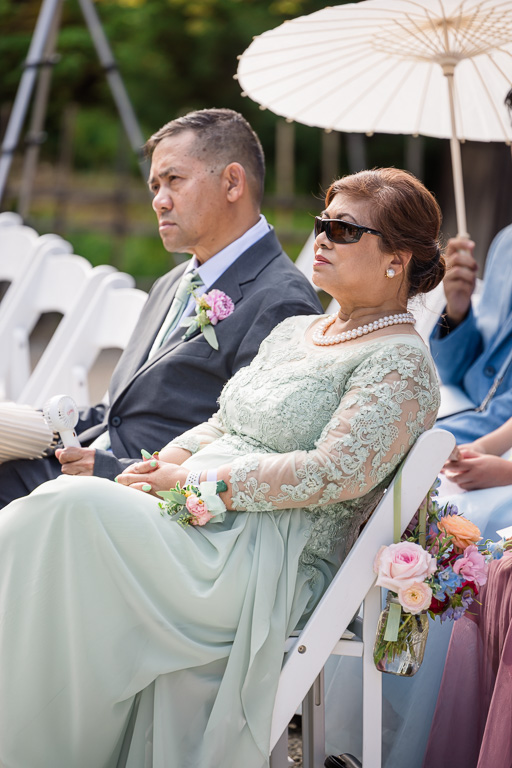 parents during ceremony