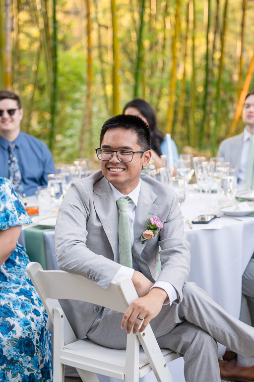 groomsman at dinner