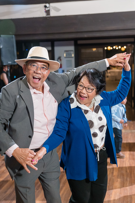 an older couple dancing