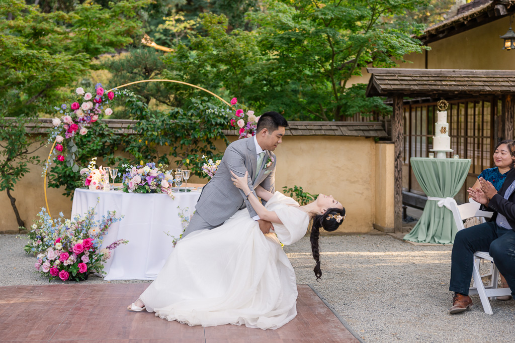 a dip at the end of the first dance