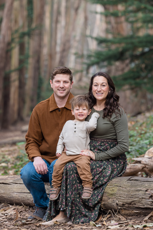 fall family photos in the Presidio