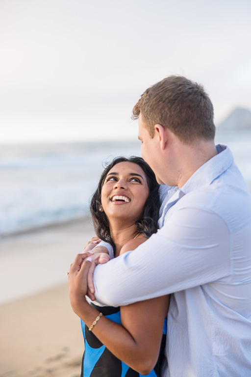 close-up engagement photos