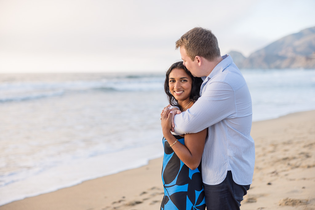 engagement shoot on the beach near San Francisco