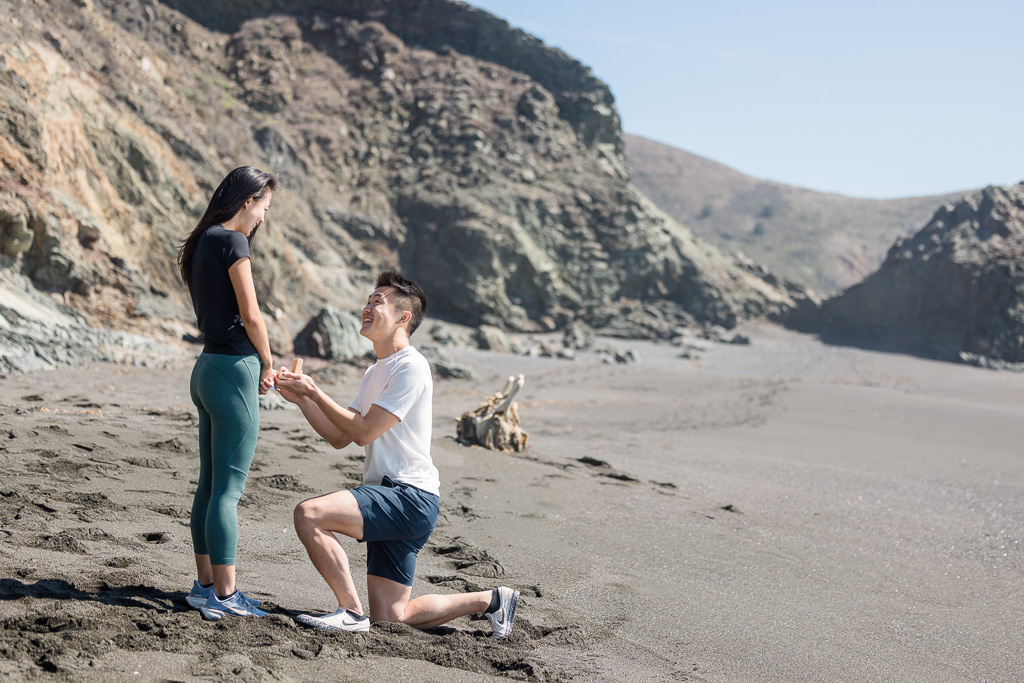 Black Sands Beach surprise proposal