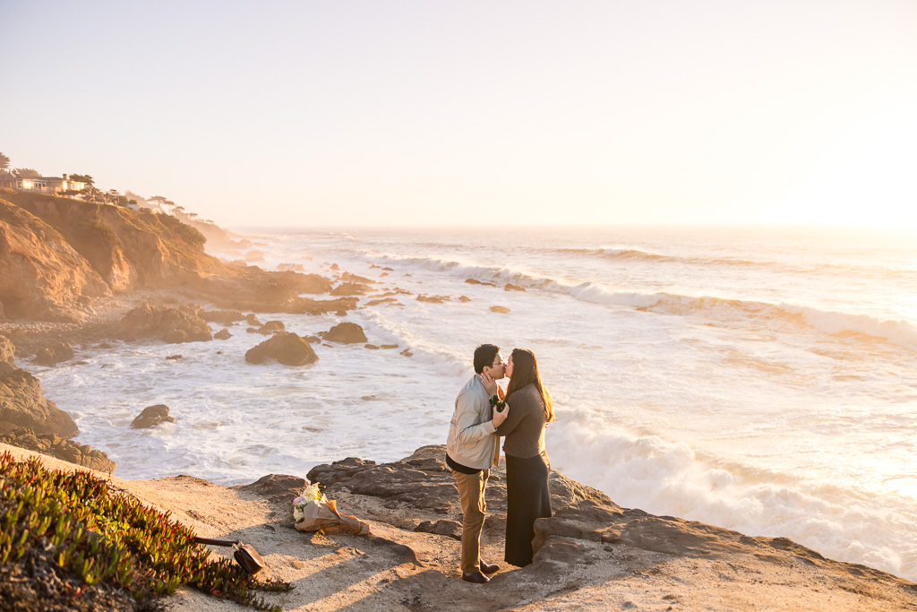 surprise engagement on the NorCal coastal cliffs