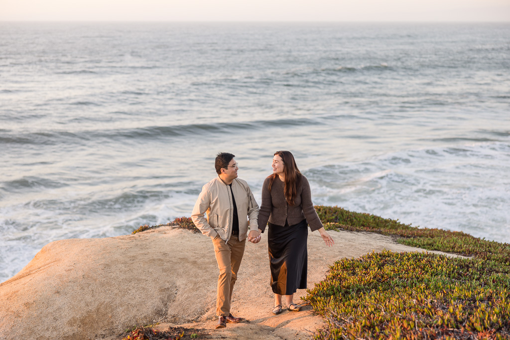 Montara State Beach cliff engagement shoot