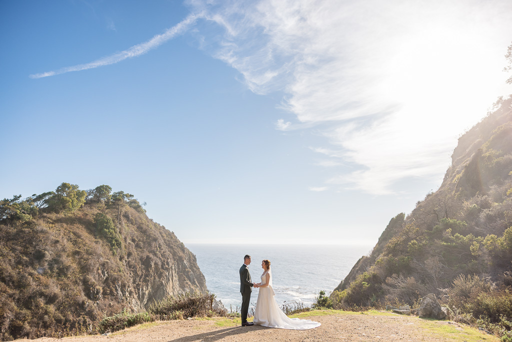 Big Sur elopement location in the mountains by the sea