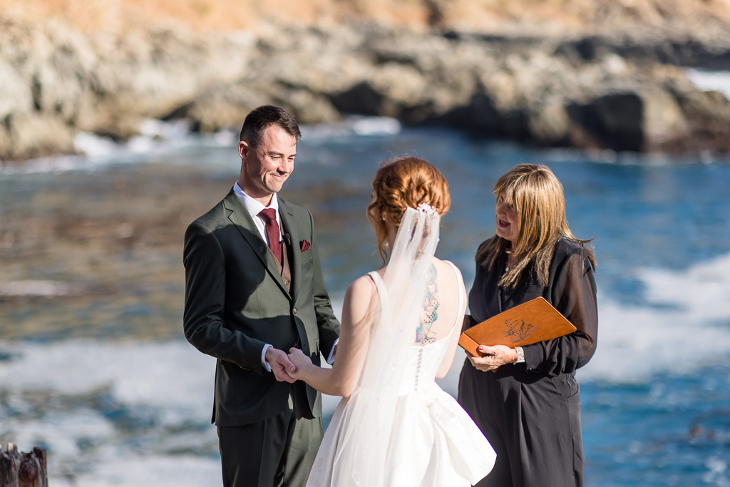 Partington Cove Big Sur California elopement couple romantic oceanside cliff wedding photography