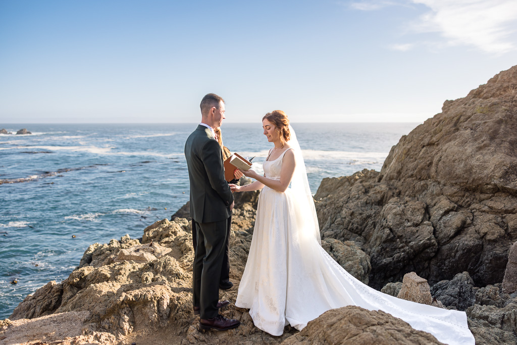 coastal cliffside elopement ceremony