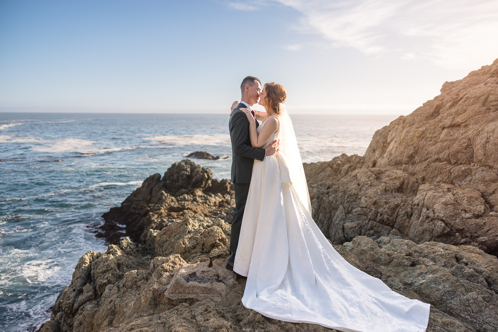 romantic moment on cliffside