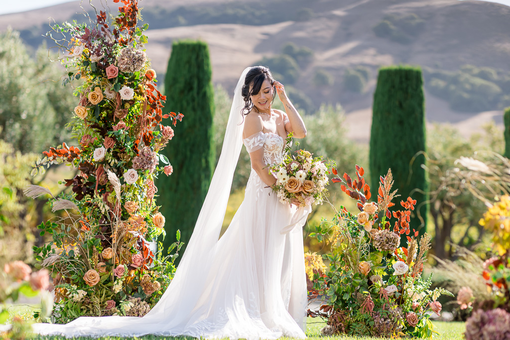 beautiful solo portrait of the bride