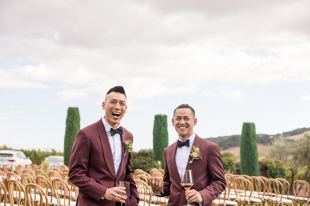 groomsmen having a great moment together