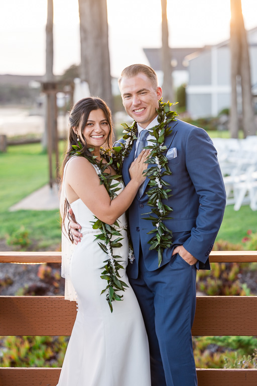 sunset wedding photo at Mavericks House