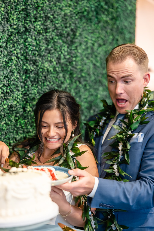 funny cake cutting photo