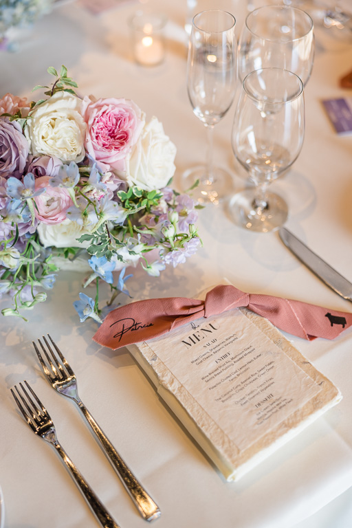 Casa Real elegant styled table menu