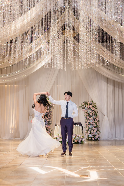 a spin during the first dance