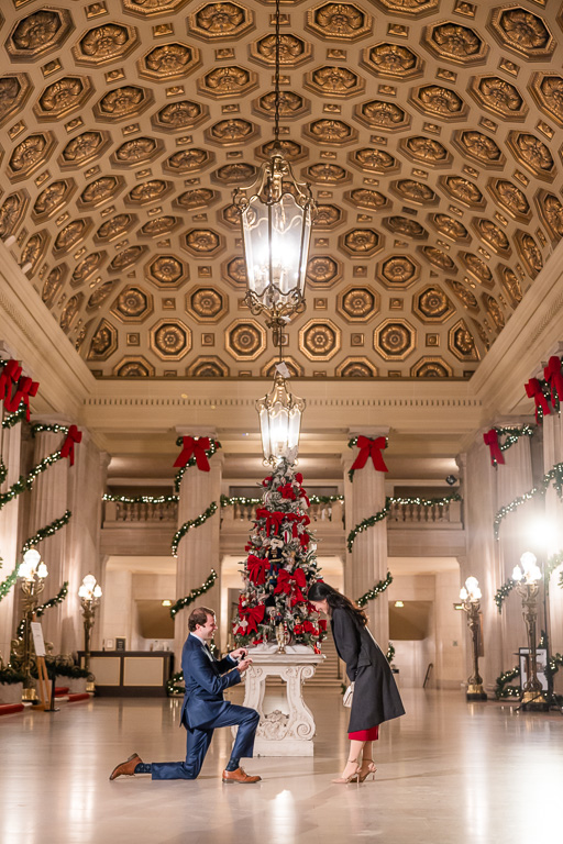 SF War Memorial Opera House nighttime surprise marriage proposal