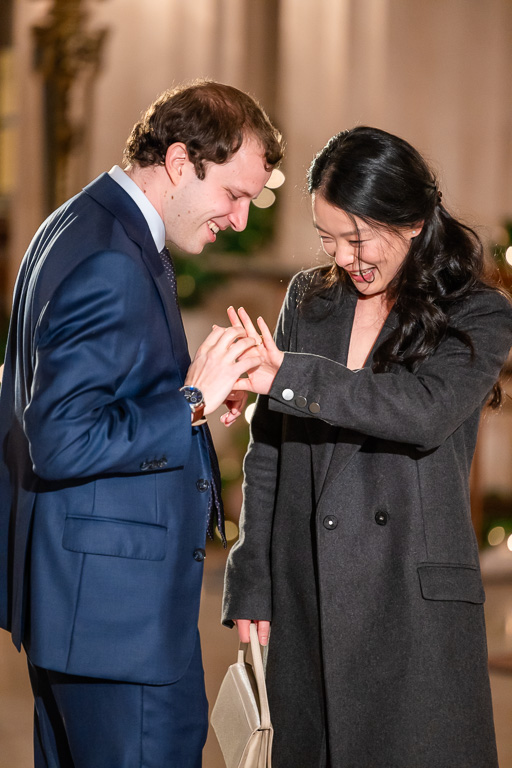 checking out the ring