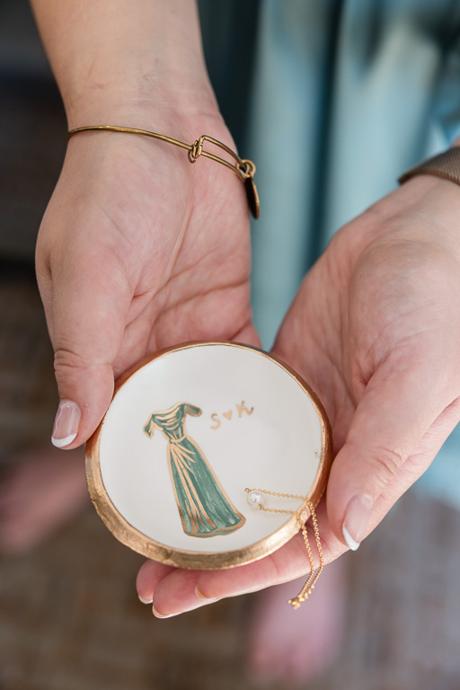 custom hand-made gift from the bride to her bridesmaids