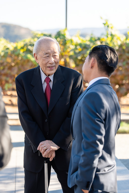 elderly guest at wedding