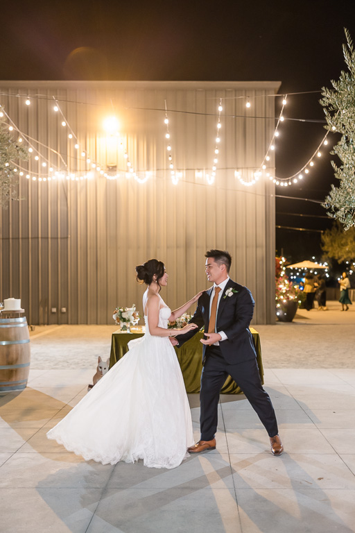 MOHI Ranch outdoor nighttime first dance