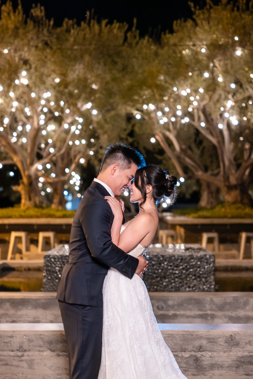 nighttime flash wedding photography at MOHI Ranch