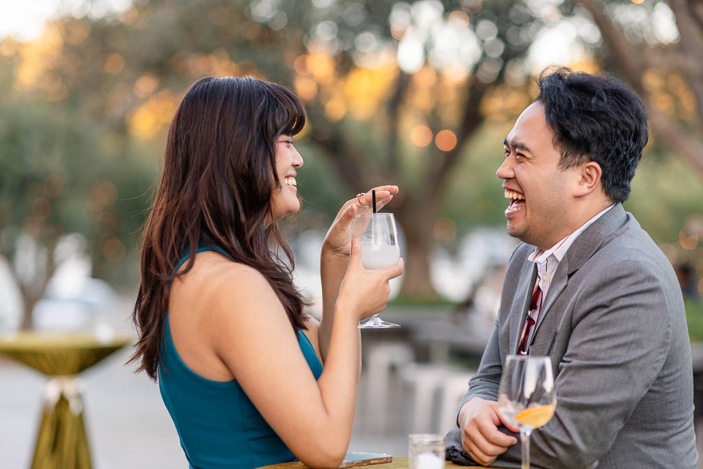 some guests enjoying cocktail hour