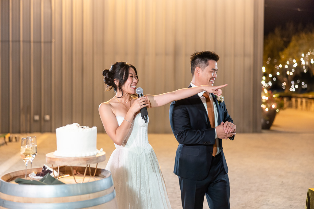 bride giving a speech